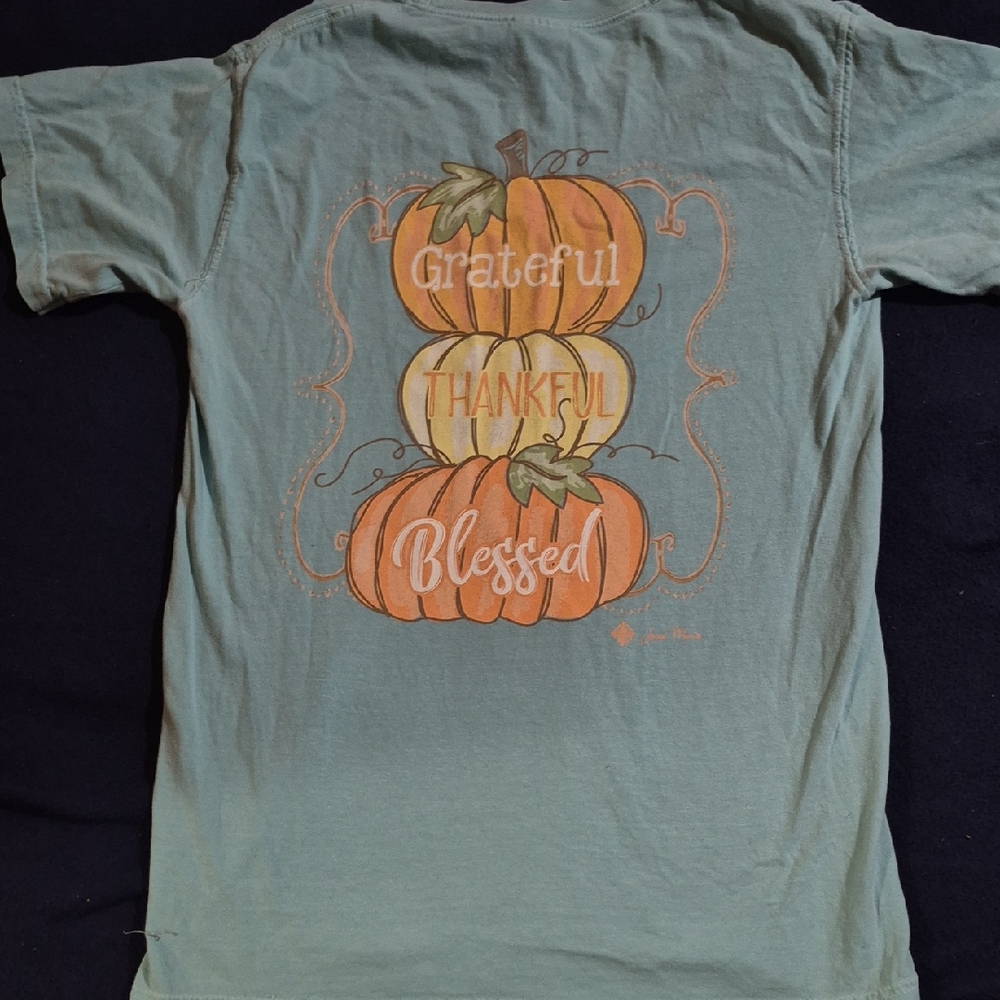 Pumpkin Graphic Tee in Green